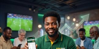 Man checking a sports betting app on his phone